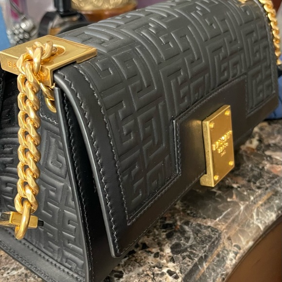 Balmain Handbags - Balmain 1945 Medium Embossed Shoulder Bag (New) Make me an offer.